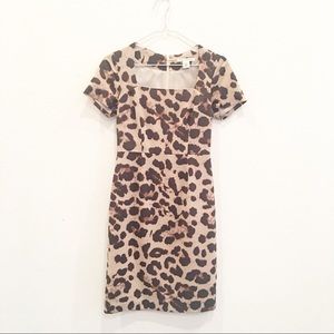 Banana Republic Leopard Sheath Dress 00P EUC